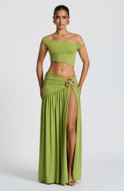 Saira Maxi Skirt - Olive