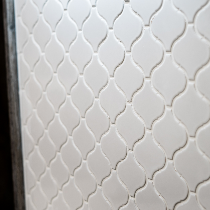 Flame White Gloss 28 x 24.6cm Mosaic Sheet