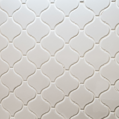 Flame White Gloss 28 x 24.6cm Mosaic Sheet