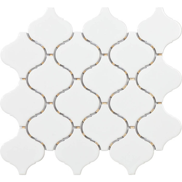 Flame White Gloss 28 x 24.6cm Mosaic Sheet