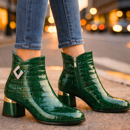 Gwyneth Lane Gator Ankle Boots