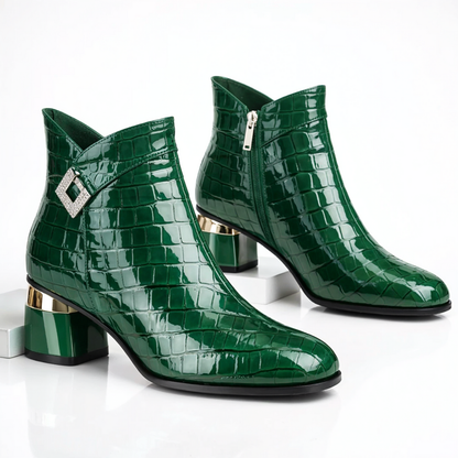 Gwyneth Lane Gator Ankle Boots