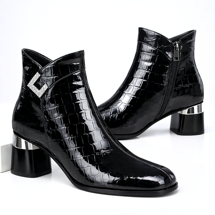 Gwyneth Lane Gator Ankle Boots