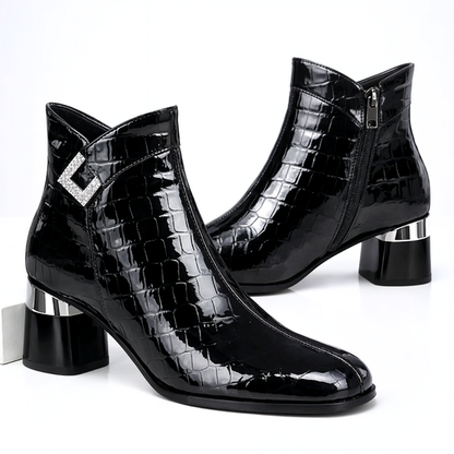 Gwyneth Lane Gator Ankle Boots