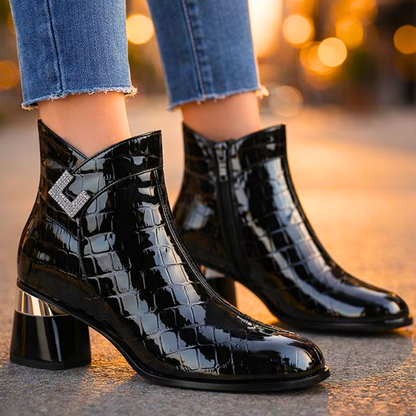 Gwyneth Lane Gator Ankle Boots