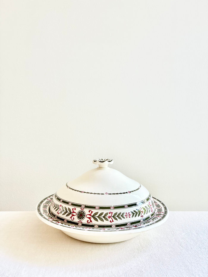 Historic Wedgwood Etruria Tureen, Green Laurel