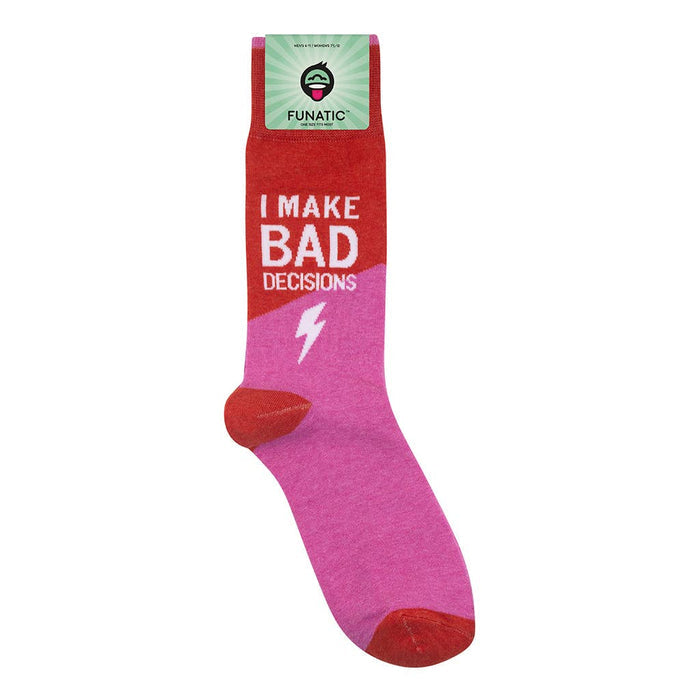 I Make Bad Decisions Socks - Closeout | Funatic - Wichita Home Outlet