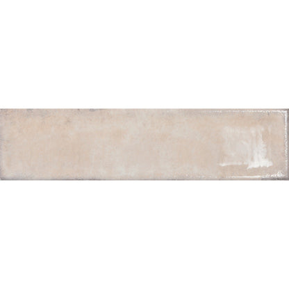 Iris Beige Cream 7.5 x 30cm Gloss White Body Wall Tile - 0.59sqm perbox