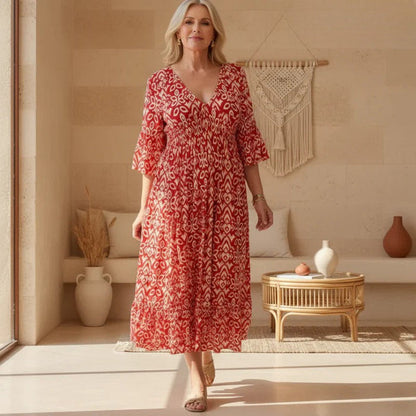 Ivy - Boho Printed Dress