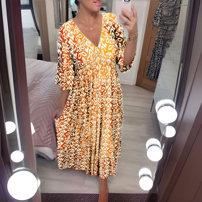 Ivy - Boho Printed Dress