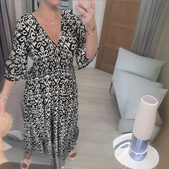 Ivy - Boho Printed Dress