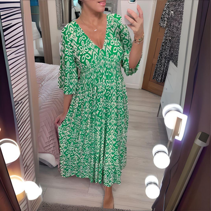 Ivy - Boho Printed Dress