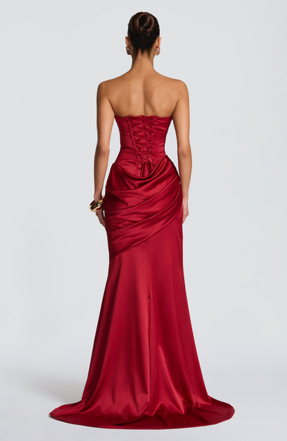 Kensington Maxi Dress - Deep Red