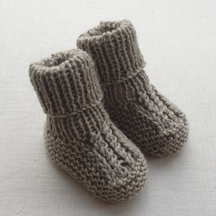 Knitted by Nana Cuffed Booties Koala