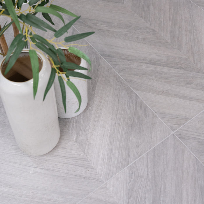 Loire Pearl Chevron 60 x 120cm Rectified Matt Porcelain Tile - 1.44sqm perbox