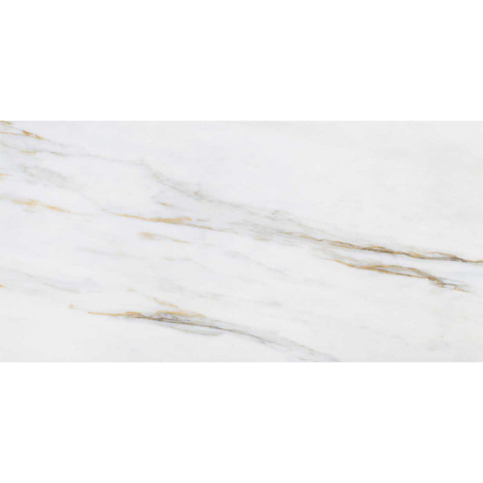Marble Calcatta Gold Polished 60 x 120cm Rectified Porcelain Tile - 1.44 sqm perbox
