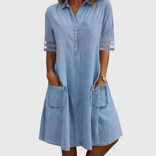 Marnie - Figure Flattering Denim Dress