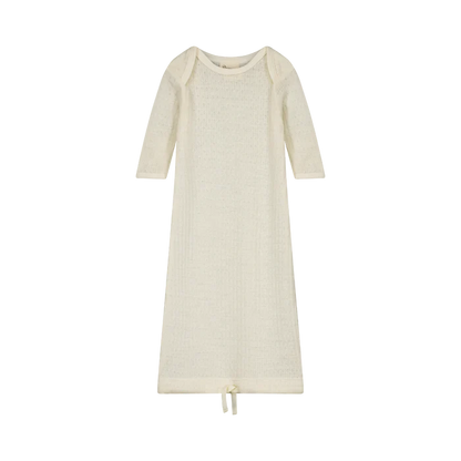 Nature Baby Merino Essentials Pointelle Gown - Natural