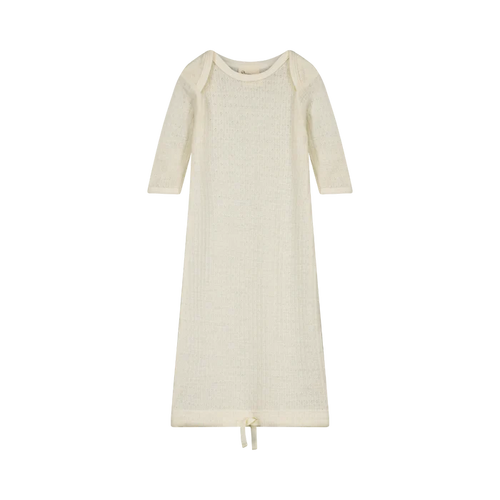 Nature Baby Merino Essentials Pointelle Gown - Natural