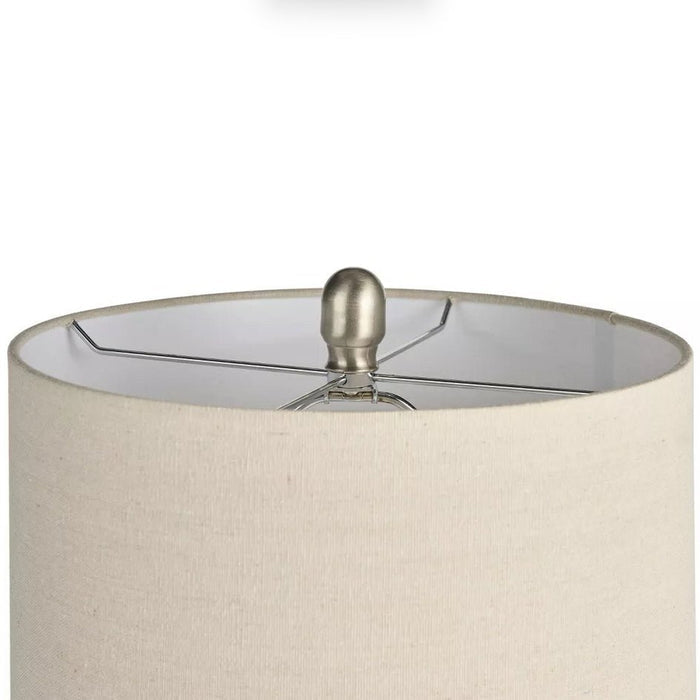 Nourison 22" White Glossy Ceramic Table Lamp - Wichita Home Outlet
