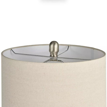 Nourison 22" White Glossy Ceramic Table Lamp - Wichita Home Outlet