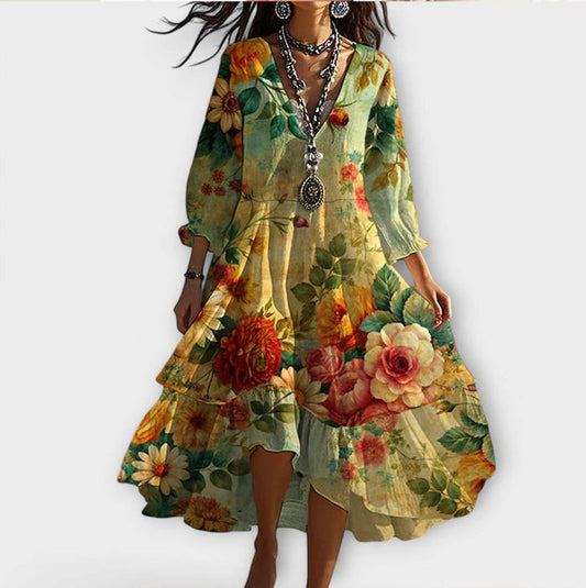 Pamela | Whimsical V-Neck Dress