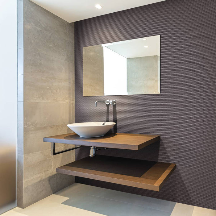 Penny Dark Grey Shiny 28.6 x 28.6cm Mosaic Sheet