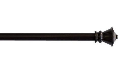 Petite Urn 7/16" Adjustable Curtain Rod - Bronze - Two Sizes Available - Wichita Home Outlet