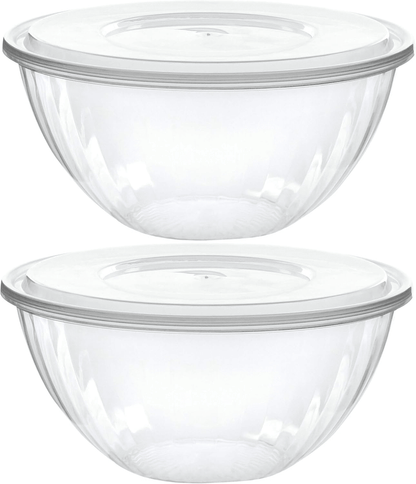 Plastic Bowls with Lids 48 oz Containers with Lids, 4 Pack - Wichita Home Outlet