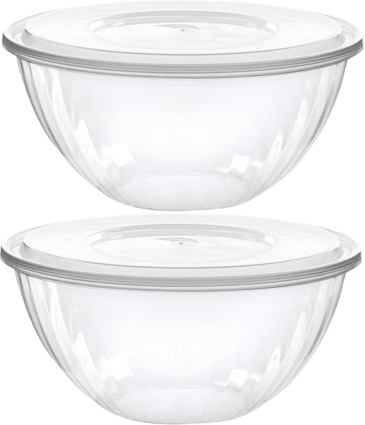 Plastic Bowls with Lids 48 oz Containers with Lids, 4 Pack - Wichita Home Outlet