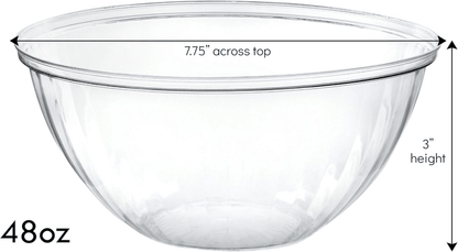 Plastic Bowls with Lids 48 oz Containers with Lids, 4 Pack - Wichita Home Outlet
