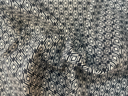 Printed Stretch Rayon Spandex - Twill Triangle
