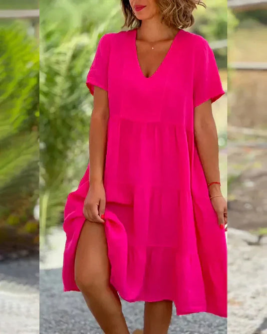 Rosie - Casual Summer V-neck Dress
