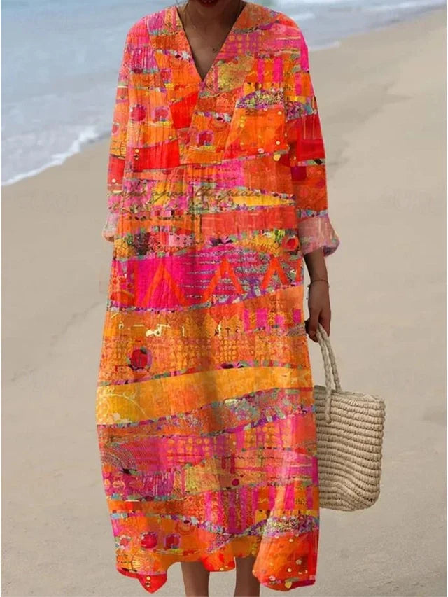 Saffron - Abstract Printed Dress