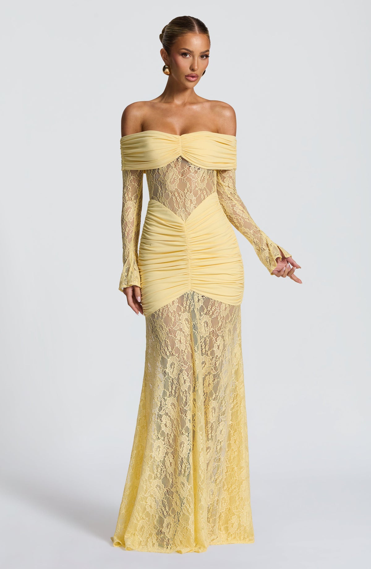 Sauline Maxi Dress - Lemon