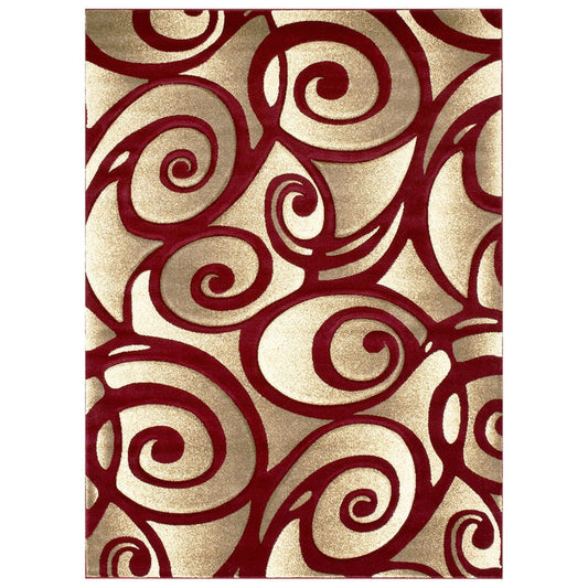 Sculpture 241 Area Rug - 10' x 13' - Red - Wichita Home Outlet