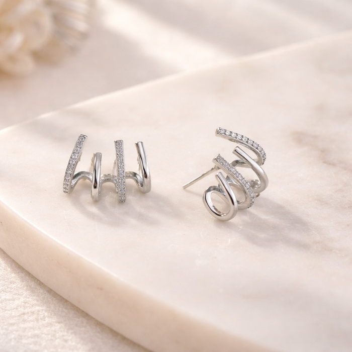Shirley - Spiral Ear Cuff Earrings