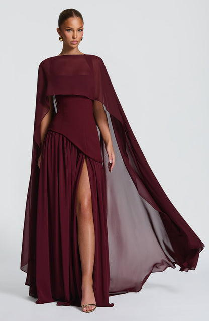 Tullulah Maxi Dress - Cherry Lacquer