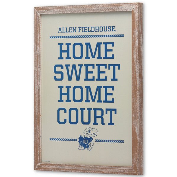 University of Kansas Home Sweet Home Court Wood Wall Decor - Wichita Home Outlet