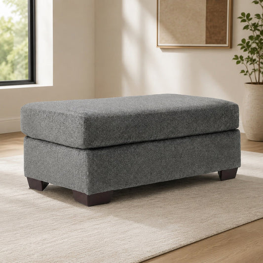 Vega Ottoman - Charcoal - Wichita Home Outlet