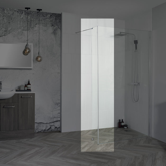 Venturi8 8mm 200mm Wetroom Fixed Flipper Panel