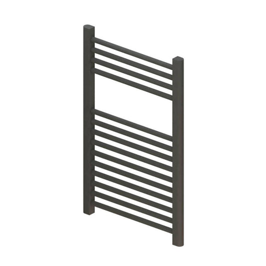 Wingrave 800 x 500mm Straight Heated Towel Rail - Matt Anthracite